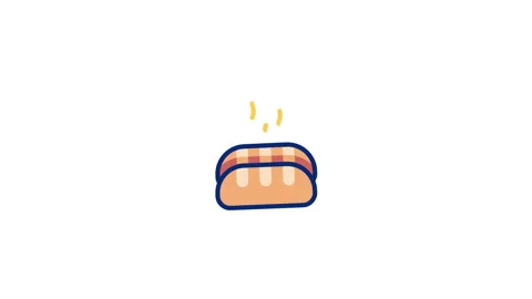 Bread Animated Icon Video stock 320340715