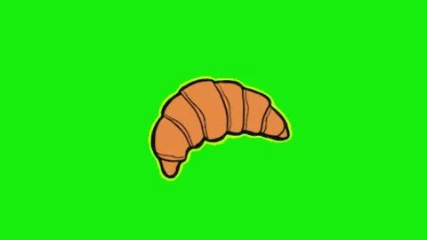 Bread animation on green screen Vidéo 328899769