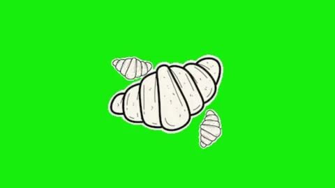 Bread animation on green screen 動画素材 328899770
