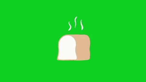 Bread animation on green screen Stock-Footage 333150973