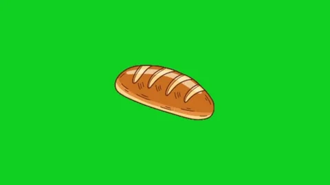 Bread animation on green screen 库存影片 333150991