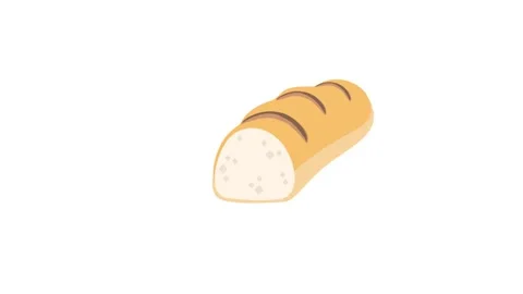 Bread animation video with white background Stock Footage 249397891