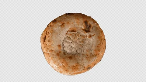 Bread. Asian flatbread from tandoor (alpha channel) Video stock 242425041