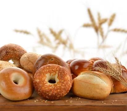 Bread assortment Stock Photos