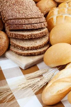 Bread assortment Stock Photos