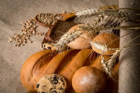 Bread assortment Stock Photos