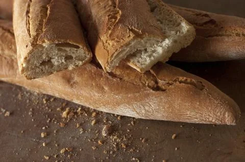 Bread, background, breakfast, loaf Stock Photos