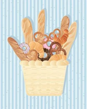 Bread background Illustrazione stock