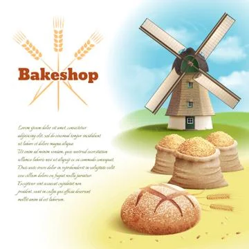 Bread Background Illustration Stock Illustration