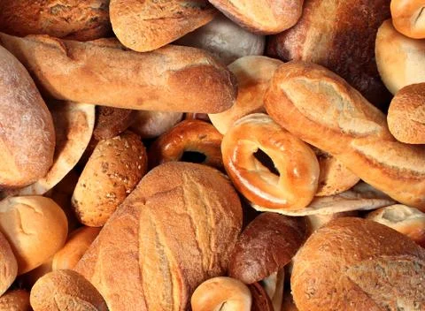 Bread background Stock Photos