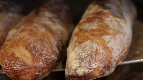 Bread in bakery, alimentation Stock Footage 45449956