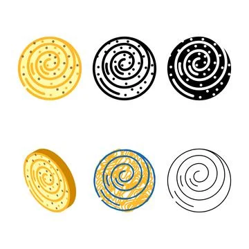 Bread bakery color icon minimal vector イラスト素材