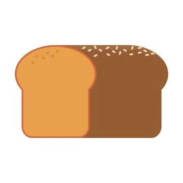 Bread bakery food icon Stock Illustration