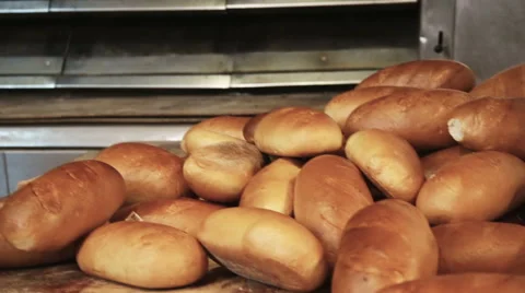 Bread at bakery Stock Footage 68837802