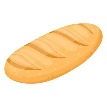 Bread, bakery icon, fresh wheat bread. Vector isolated on a white background 스톡 일러스트