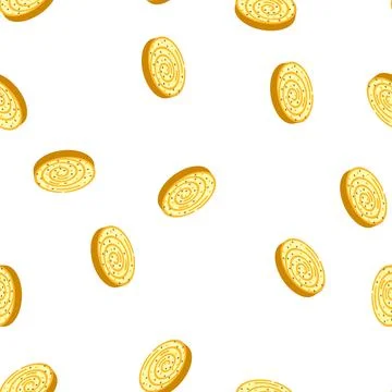 Bread bakery isometric icon seamless pattern Illustrazione stock