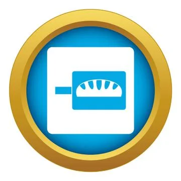 Bread baking icon blue vector isolated Illustrazione stock