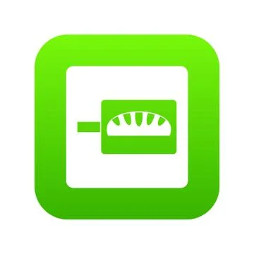 Bread baking icon digital green Illustrazione stock