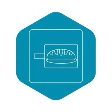 Bread baking icon outline Illustrazione stock