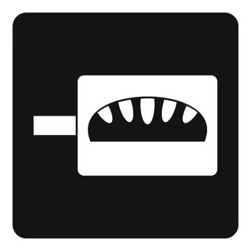Bread baking icon simple Stock Illustration