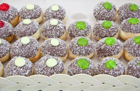 Bread baking with jelly suface 库存照片