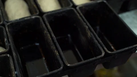 Bread baking in oven. Clouse-up Stock Footage 129541997