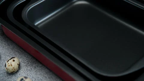 Bread, Baking Pan, Rolling Pin Stock Footage 273700991