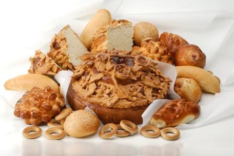 Bread baking in  parchment Foto stock