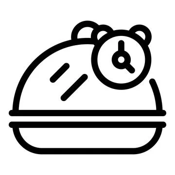 Bread baking time clock showing cooking duration Stock Illustration