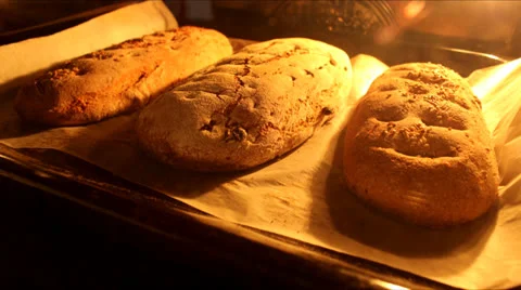 Bread baking timelapse 스톡 동영상 25111776