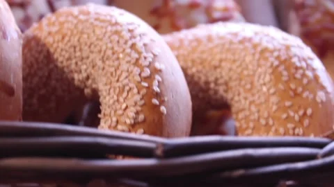 Bread basket in a bakery 스톡 동영상 133206941