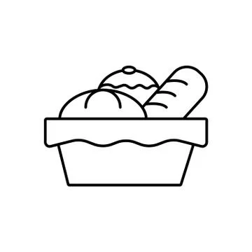 Bread basket icon element of bakery icon for mobile concept and web apps. Thi Illustrazione stock