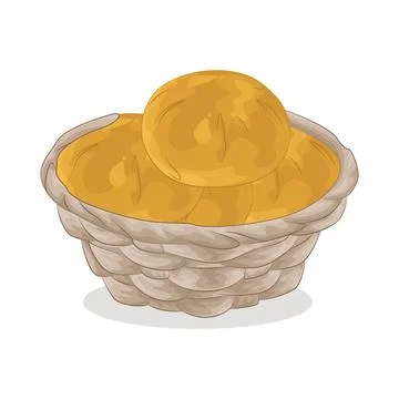 Bread in basket Stock Illustration