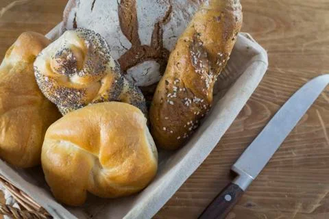 Bread basket Stock Photos