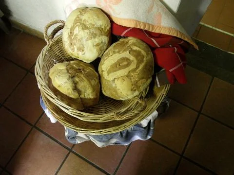 Bread in the basket Foto stock