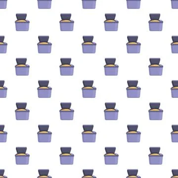 Bread baskets seamless pattern for bakery design Stock Illustration
