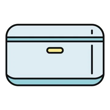 Bread bin storage cooking container flat icon graphic Stock Illustration