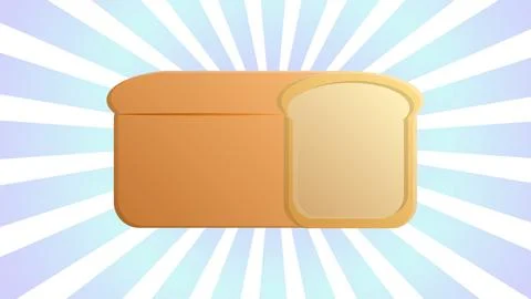 Bread on a blue and white background. vector illustration. loaf of bread for  스톡 일러스트