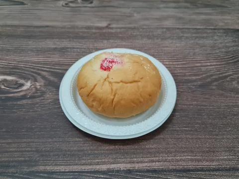 Bread with blueberry jam Stock Photos