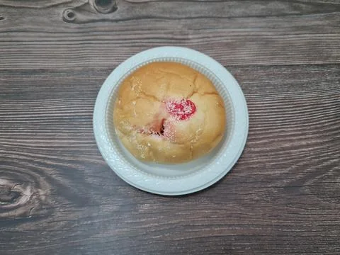 Bread with blueberry jam Stock Photos