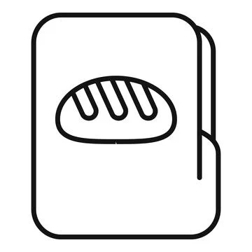 Bread book cover showing baking recipes Stock Illustration