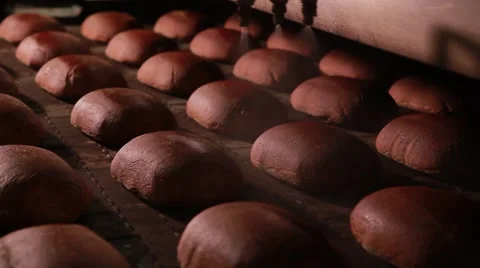 Bread In The Bread Machine In The Factory Stock Footage 68506616