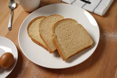 Bread on breakfast table Stock Photos