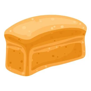 Bread brick, bakery icon, fresh wheat bread. Vector isolated on a white backg イラスト素材