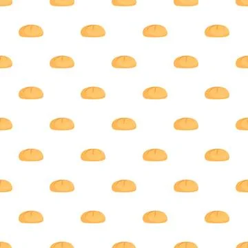 Bread bun pattern illustrating bakery food items 库存插图