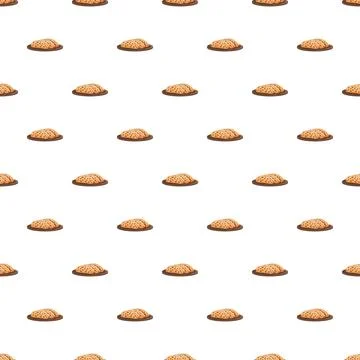 Bread bun pattern on white background for bakery Stock Illustration