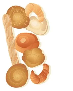 Bread buns Stock Illustration