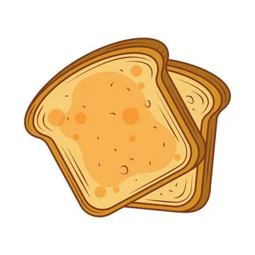 Bread with butter 스톡 일러스트