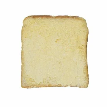 Bread with butter isolated on white background. Stock Photos