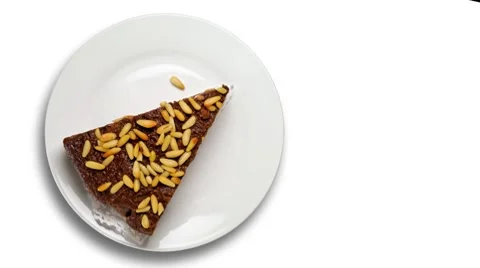 Bread cake overhead shot Stock Footage 8922274